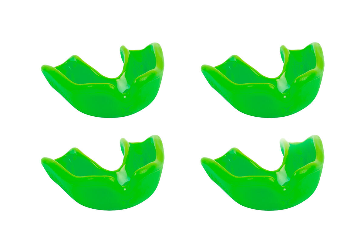 GILBERT PACK DE 4 PROTECTORES BUCALES ACADEMY GILBERT VERDES, TALLA JUNIOR