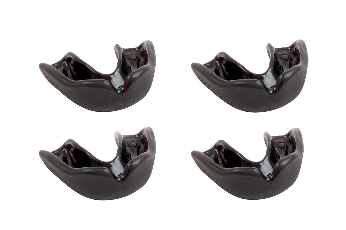 PACK DE 4 PROTECTORES BUCALES ACADEMY GILBERT NEGROS, TALLA SENIOR 1/3