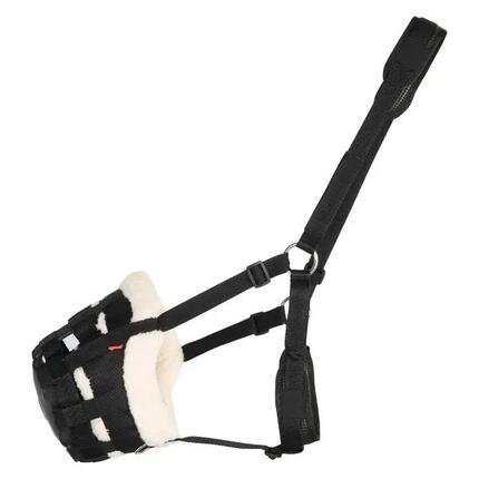 Imperial Riding Graasmasker Met Fur - Zwart (Pony)