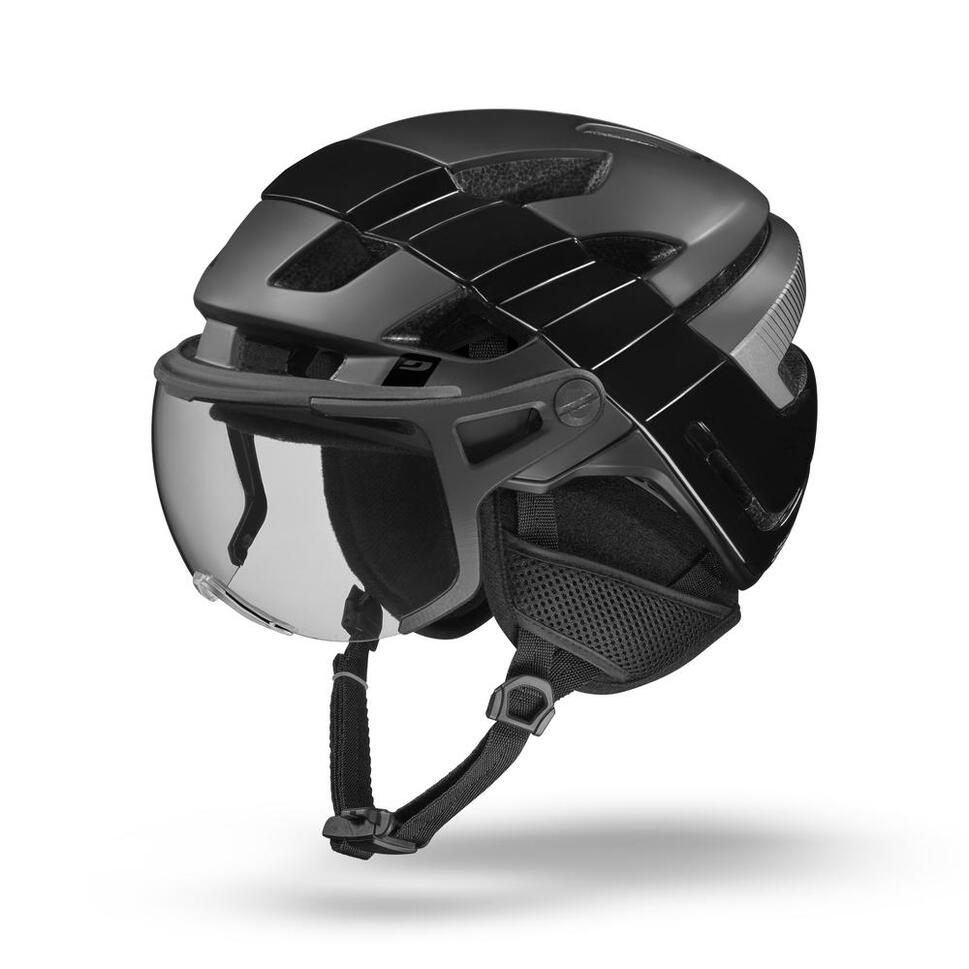 Kask rowerowy z szybą Julbo Itineraire Evo Black czarny