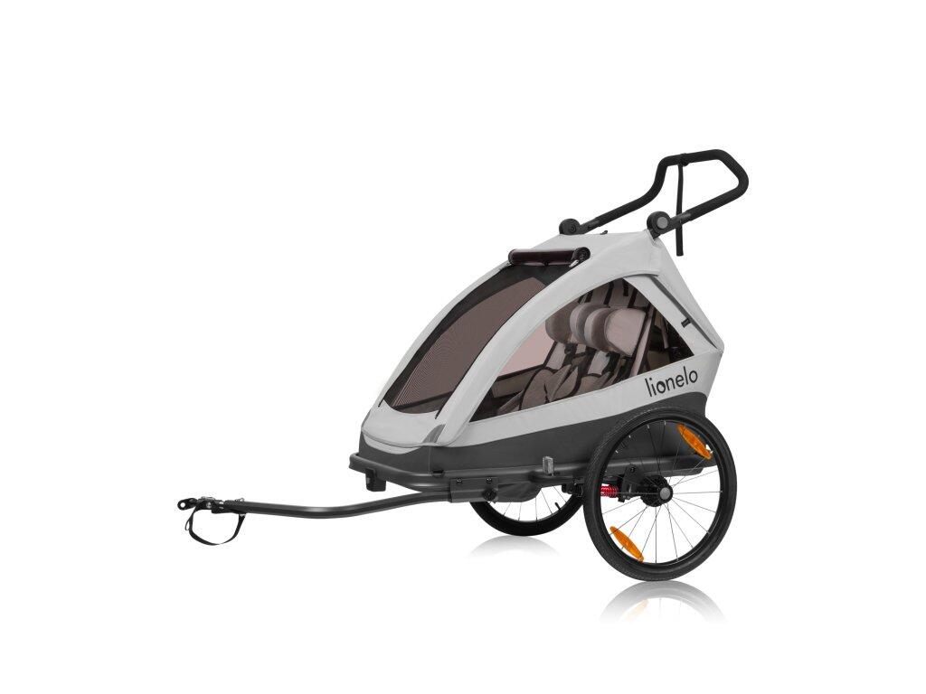 Lionelo Cama remolque bici carrito 2 en 1 suspensión SIQ 2 niños 2/9