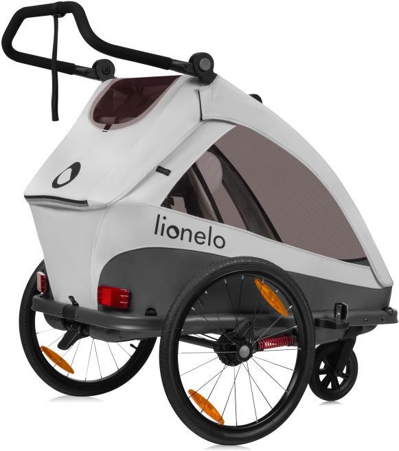 Lionelo Cama remolque bici carrito 2 en 1 suspensión SIQ 2 niños 4/9