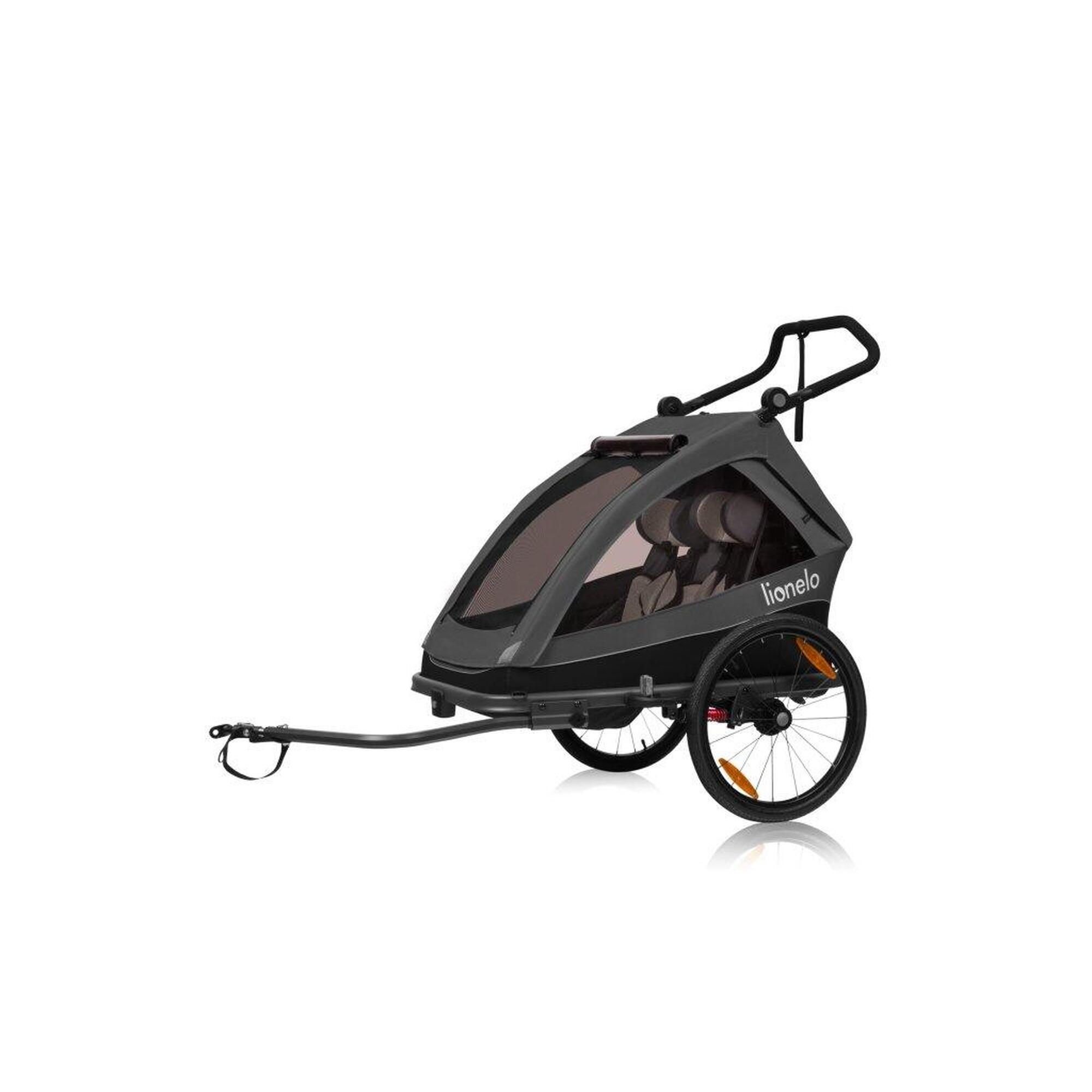 LIONELO Přívěs za kolo Cama Grey Graphite