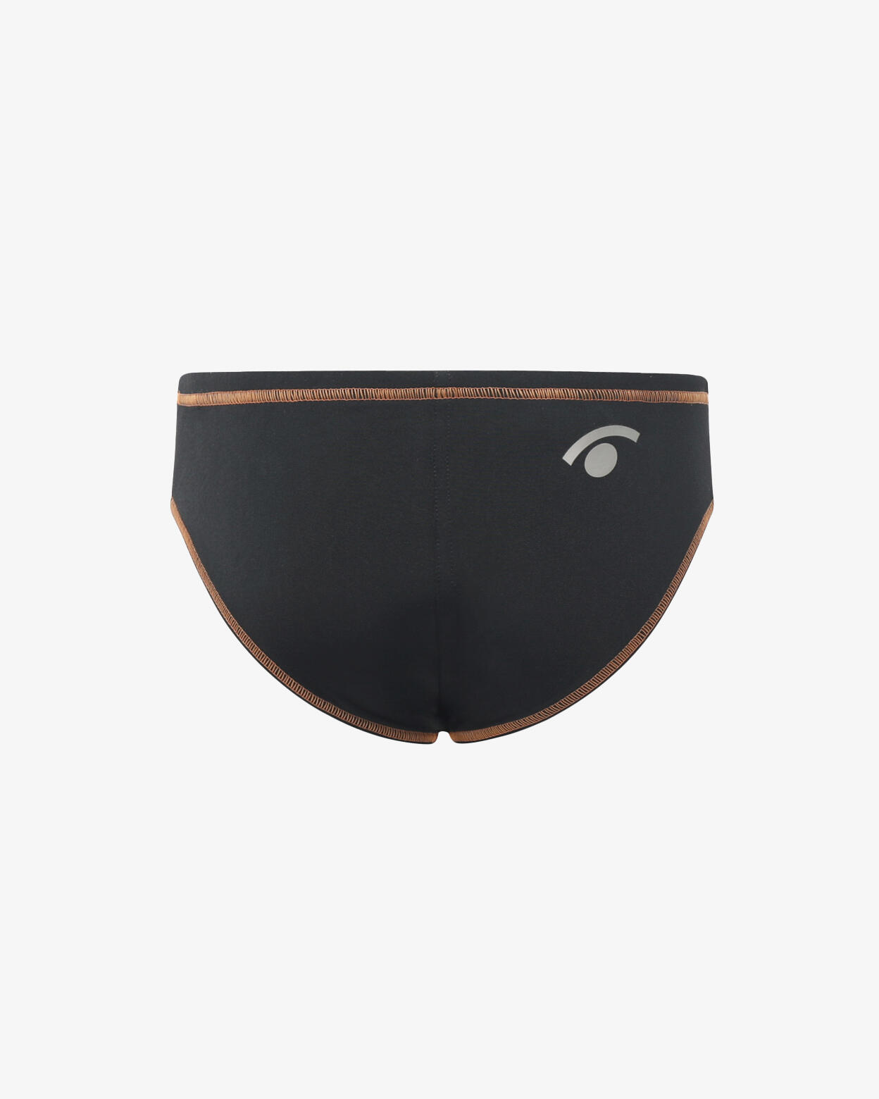 Maillot de baño sintético negro y naranja para niño 3/4