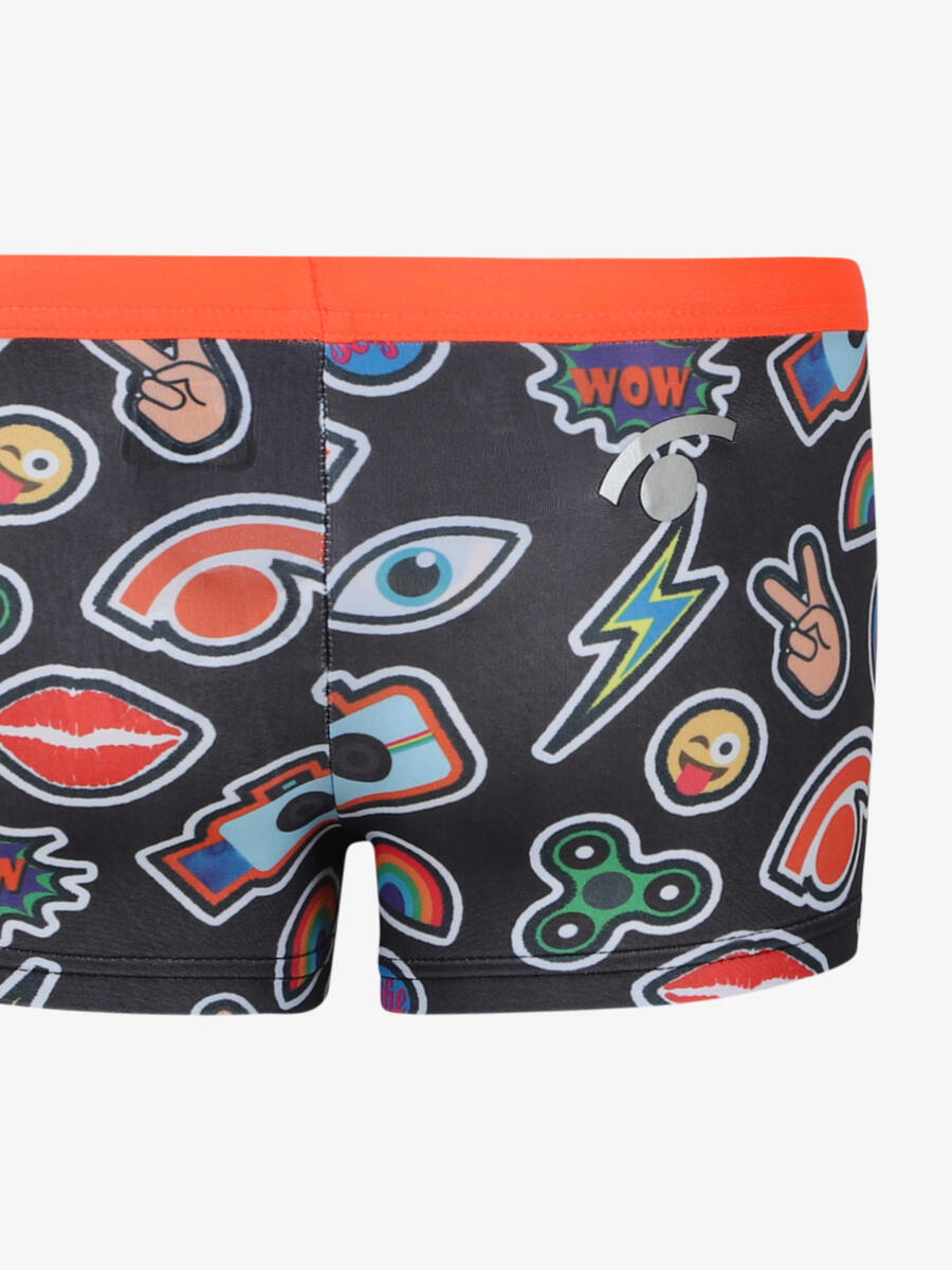 maillot de bain synthétique noir pour enfant 3/4