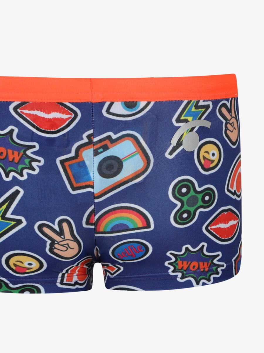 Traje de baño sintético azul para niños 3/4