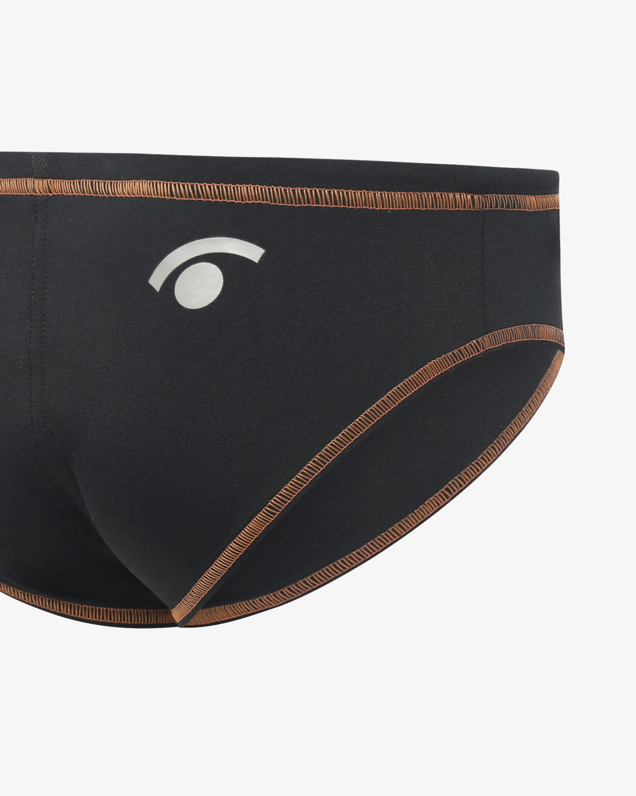 Maillot de baño sintético negro y naranja para niño 4/4