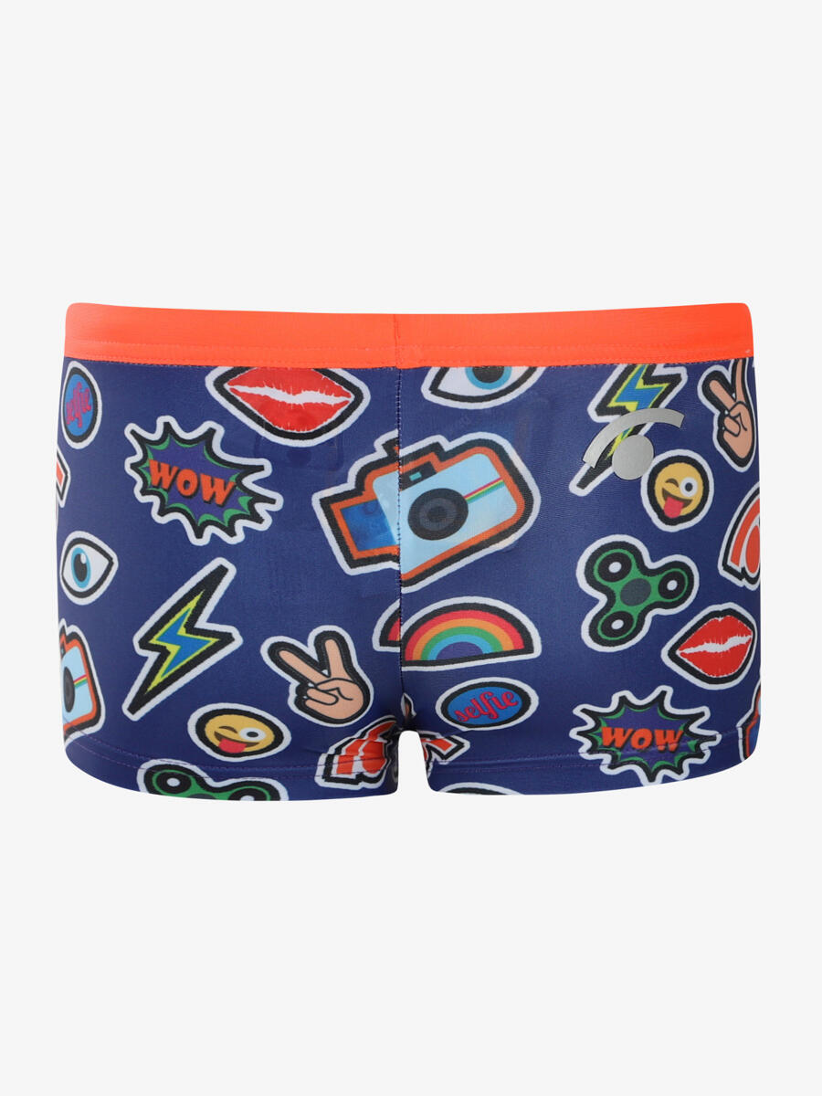 Traje de baño sintético azul para niños 4/4