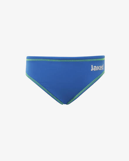 Maillot de bain enfant royal et jaune en matière synthétique pour la natation