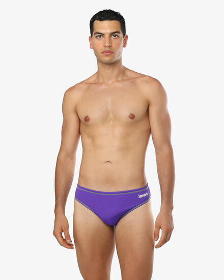 Maillot de bain synthétique violet et vert pour homme