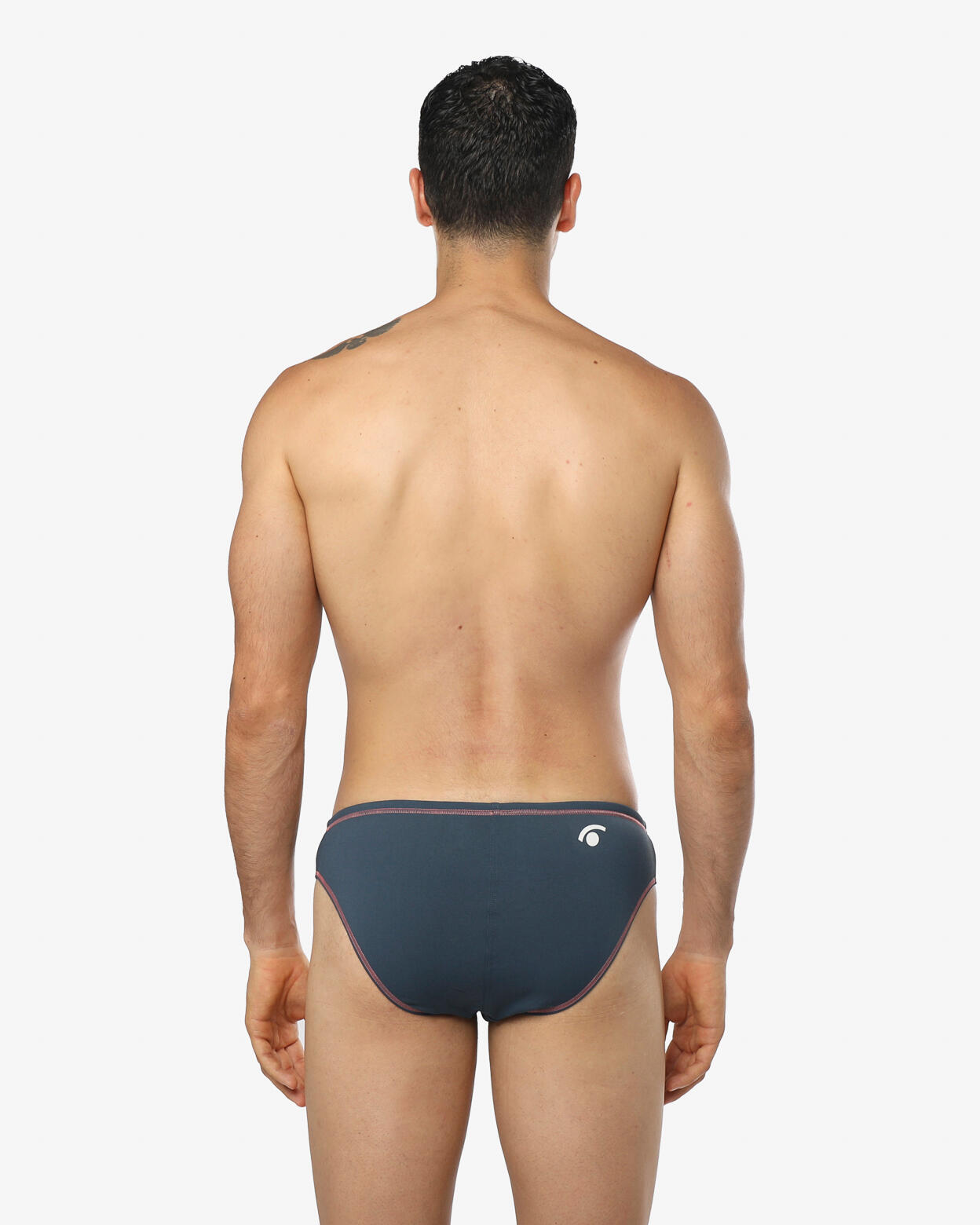 Maillot de bain synthétique gris foncé et rose pour homme 2/5