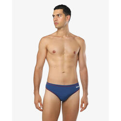 Maillot de bain synthétique bleu marine et rouge pour homme