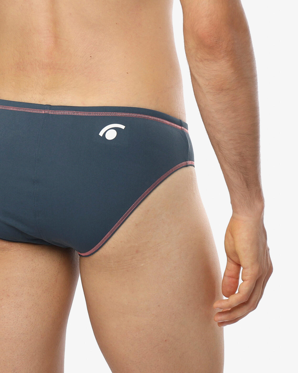 Maillot de bain synthétique gris foncé et rose pour homme 4/5
