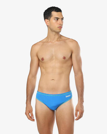 Maillot de bain synthétique rouge et bleu pour homme
