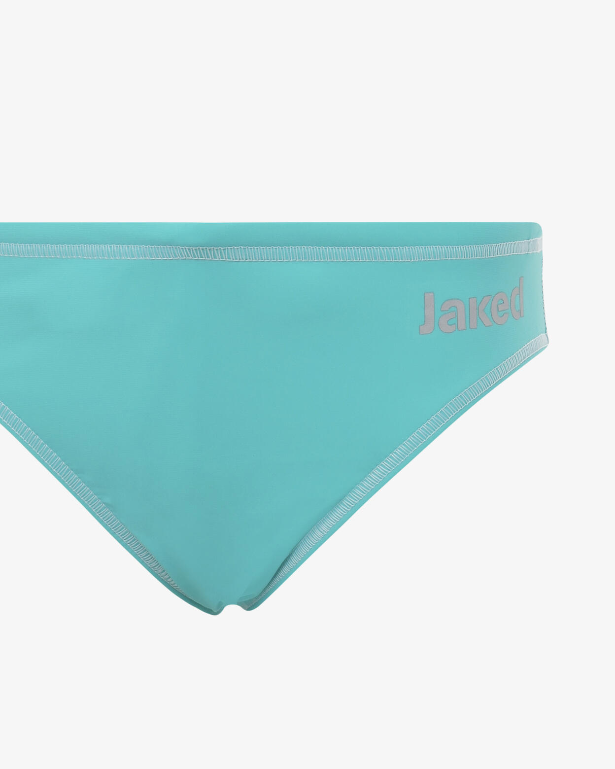 Bañador infantil color aguamarina en material sintético para natación. 3/4