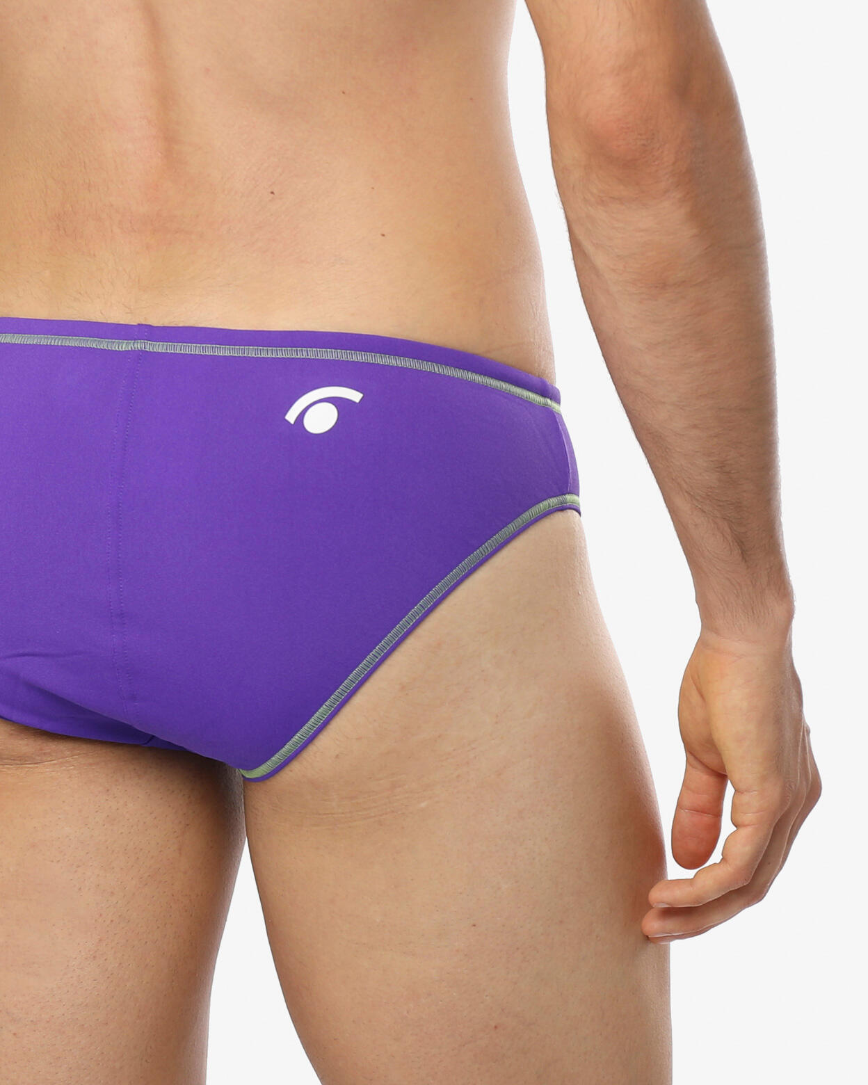 Maillot de bain synthétique violet et vert pour homme 4/5