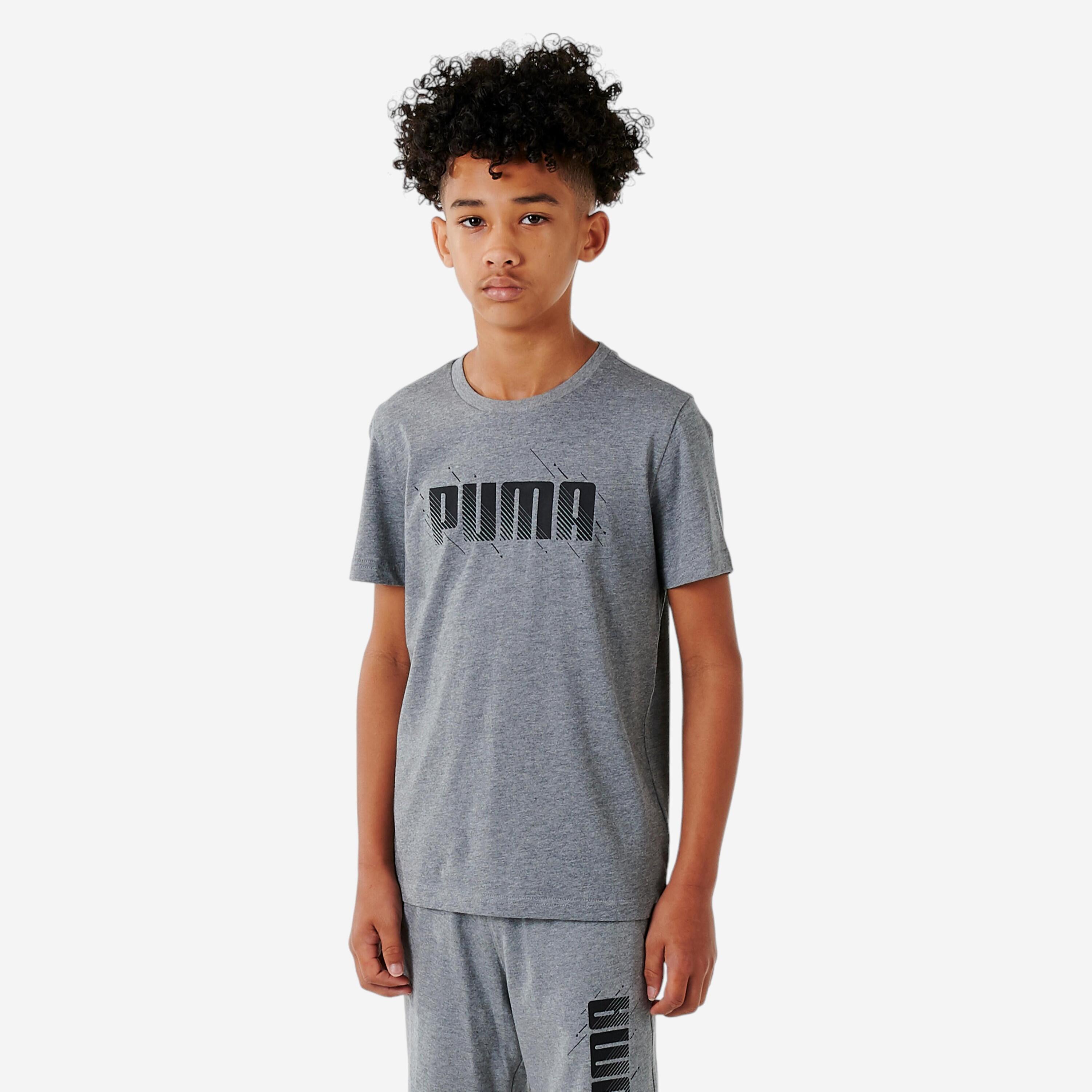 PUMA Segunda vida - Camiseta Gris Niño Estampado Puma - EXCELENTE