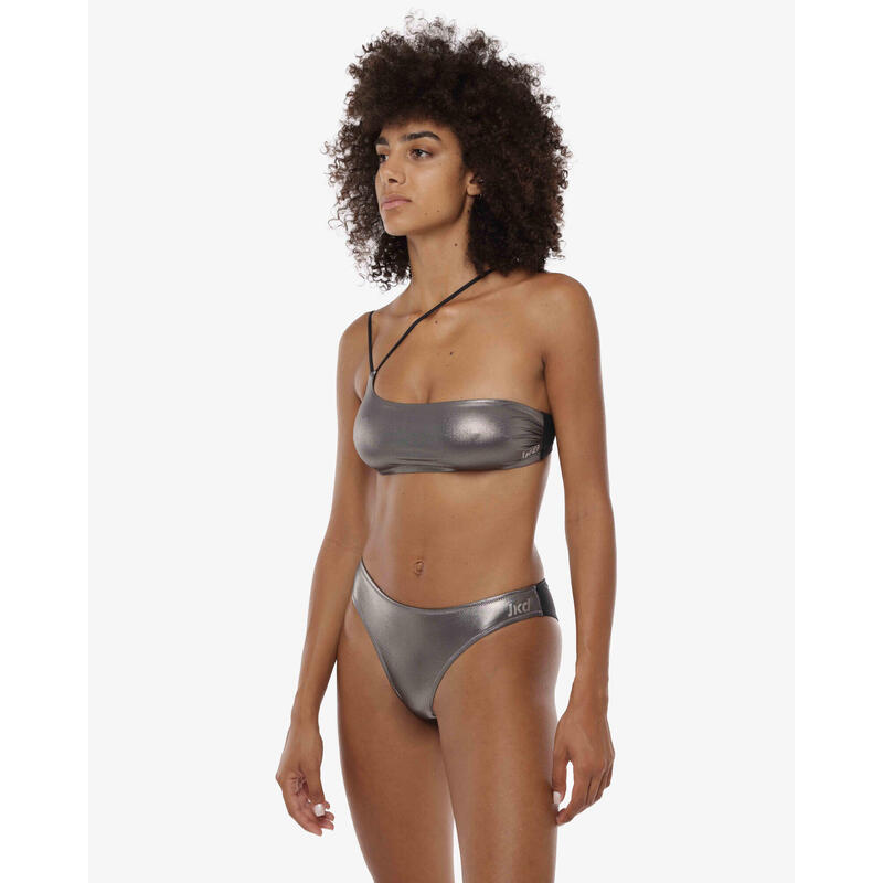Slip de bain synthétique noir pour femme