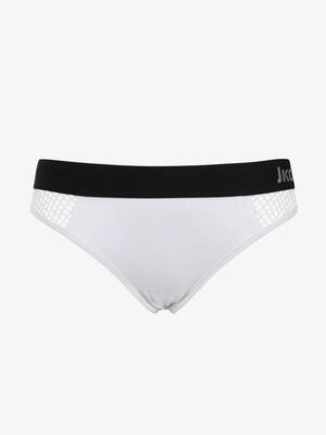 slip per costume da bagno bianco da donna in mat. sintetico da nuoto