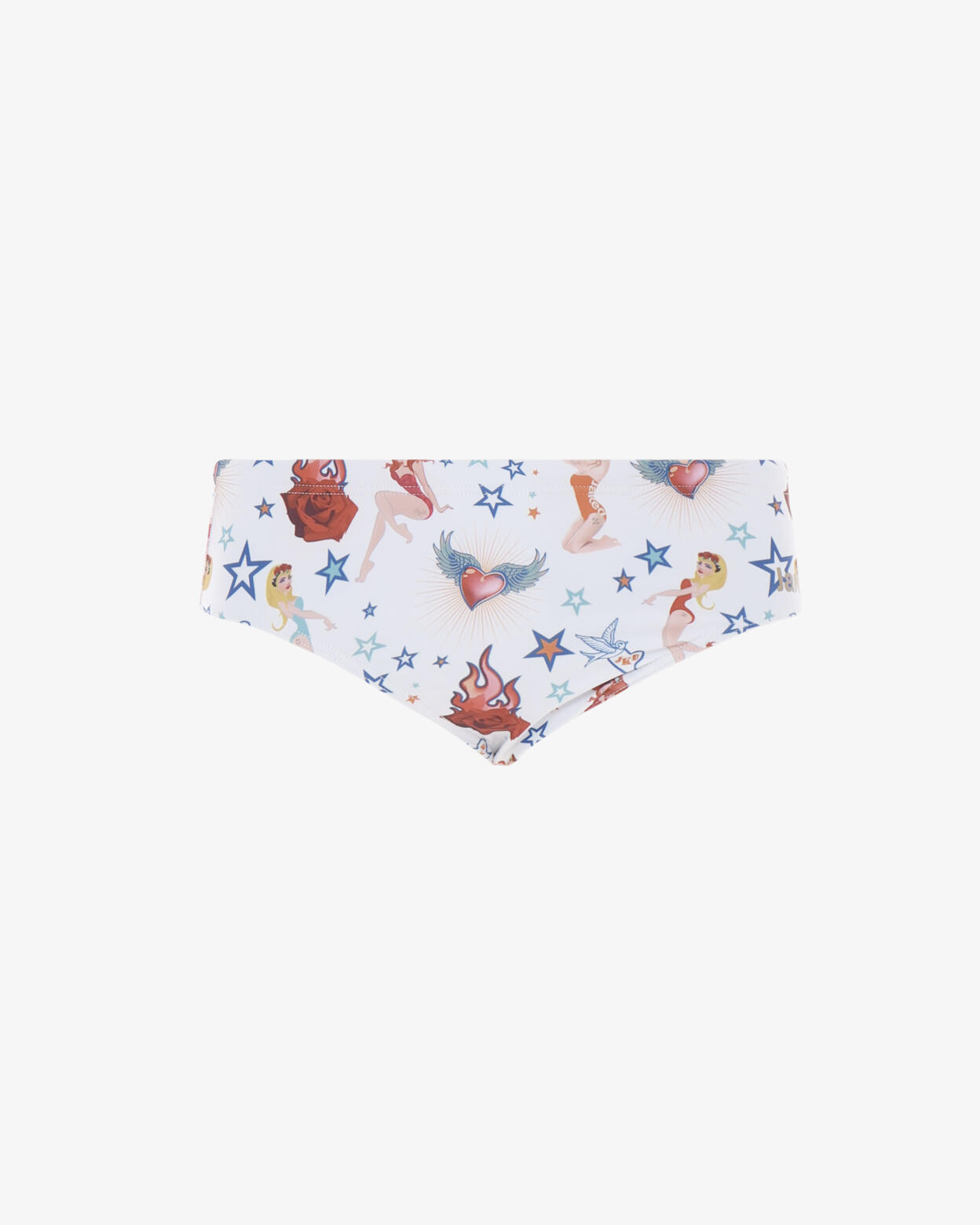 Bañador tipo slip sintético blanco para hombre 4/4