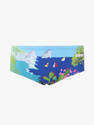 Déguisement homme bleu mat. natation synthétique