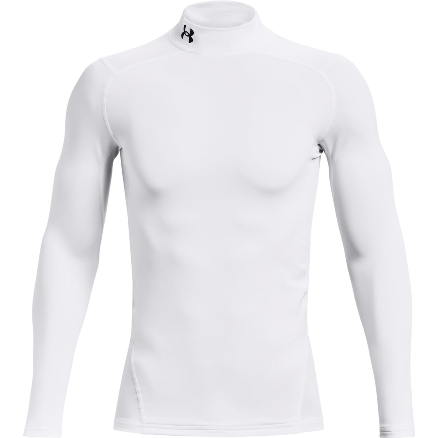 Maillot de compression à manches longues Under Armour ColdGear Mock Blanc 5/6