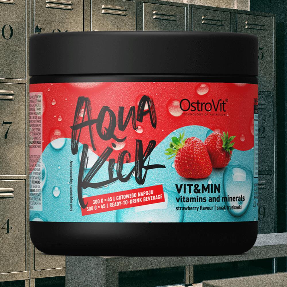 OstroVit Aqua Kick (300g) Vit&Min - Strawberry - Intra- & Post-Workout 2/3