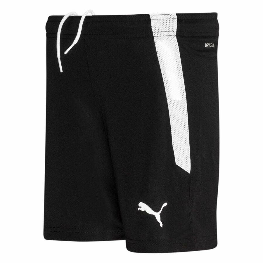 teamLIGA voetbalshort voor jongeren PUMA Black White 5/7