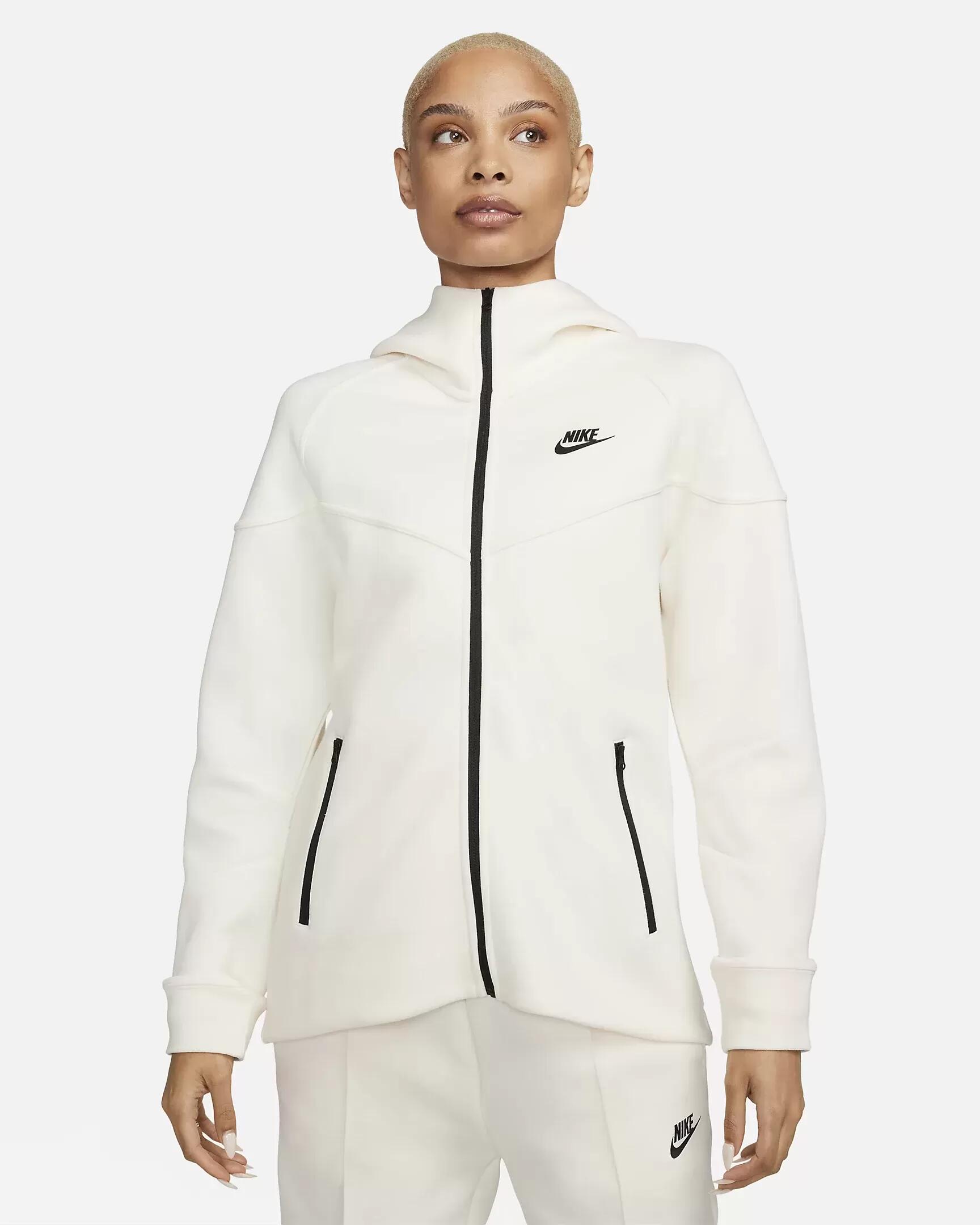 Sweat à Capuche et Zip Tech Fleece Windrunner Beige - FB8338-110 1/4