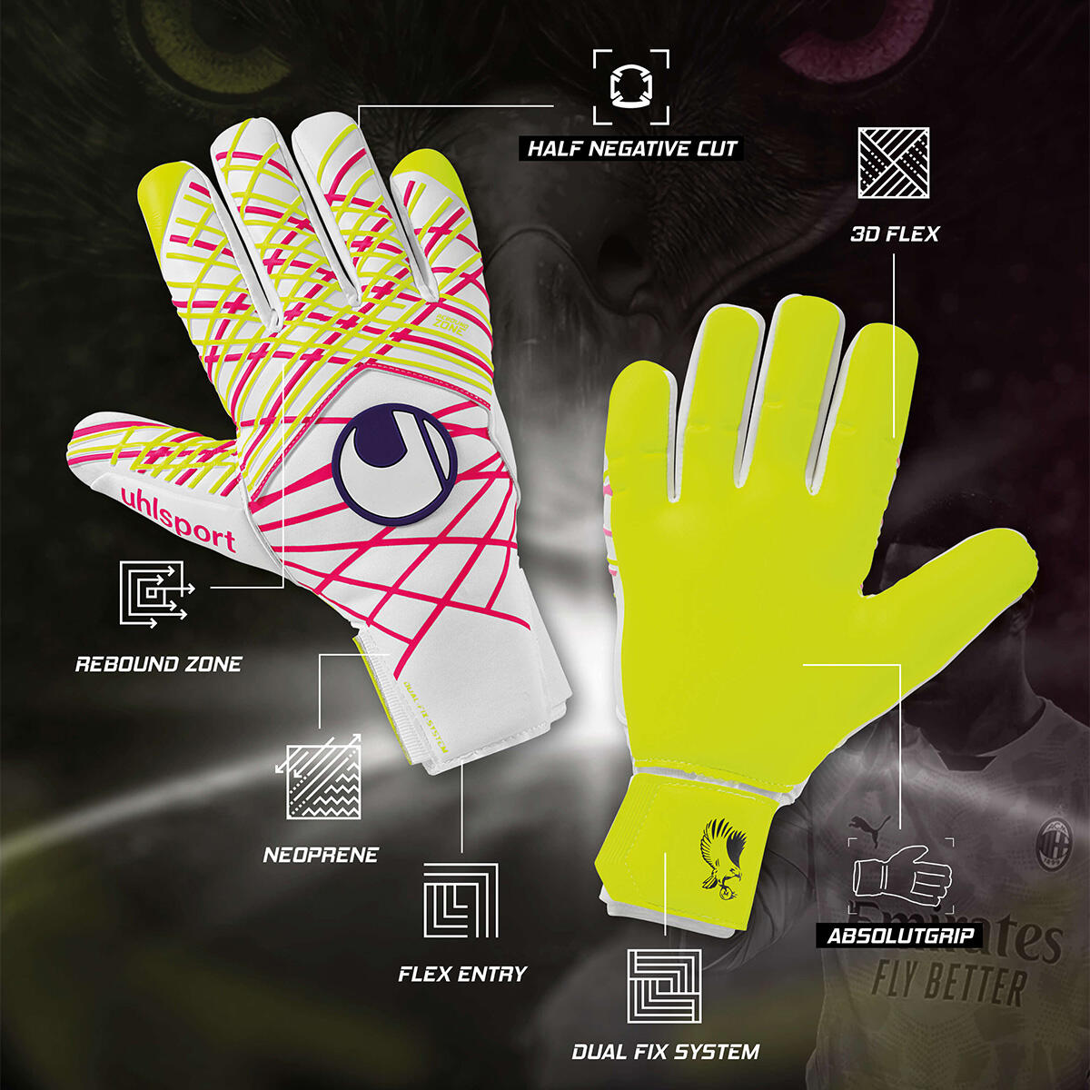 Gants Uhlsport Pure Force Supergrip HN Edition limitée rouge 2021 Gants Uhlsport Pure Force Supergrip HN Edition limitée rouge 2021
