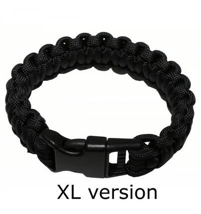 Bransoletka paracord XL czarna MFH