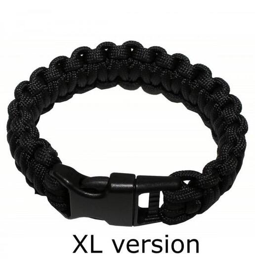 Bransoletka paracord XL czarna MFH