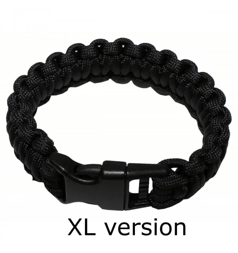 Bransoletka paracord XL czarna MFH 2/2