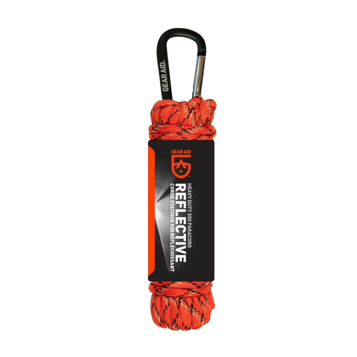 Paracord 550 Gear Aid 4 mm nylon 100% orange réfléchissante 30 ft ou 100 ft 2/6