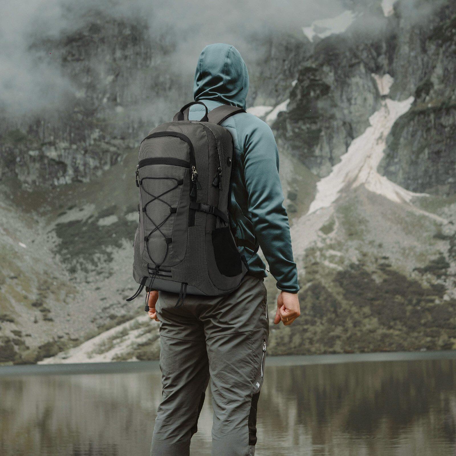 Rucksack Grau 45 Liter für Backpacking und Trekking Touren Bergwandern 2/6