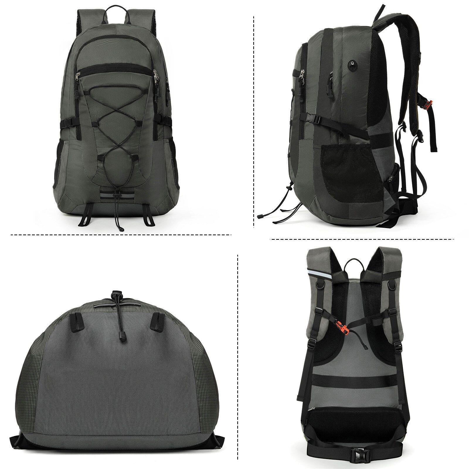 Rucksack Grau 45 Liter für Backpacking und Trekking Touren Bergwandern 6/6