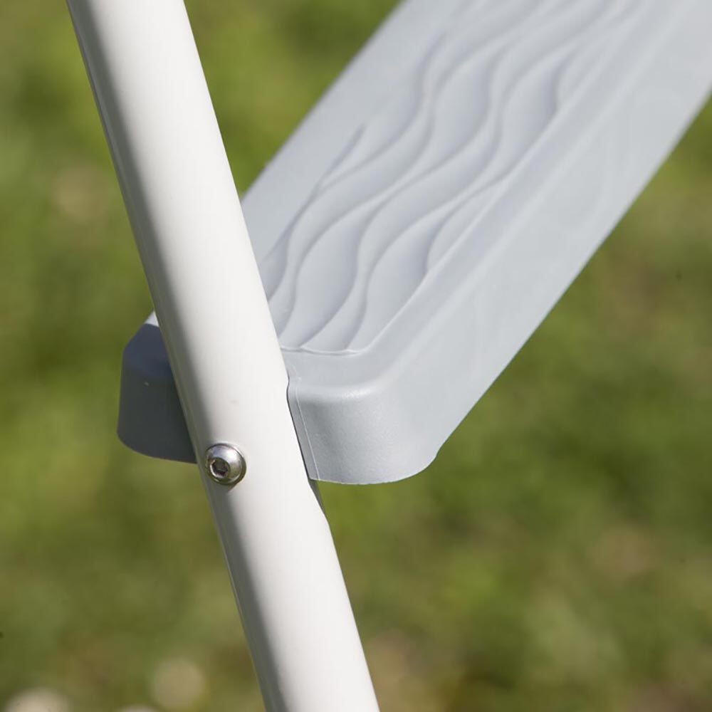 Piscina Desmontable ovalada 610x375cm y altura 120cm de acero blanco GRE Fidji 7/7
