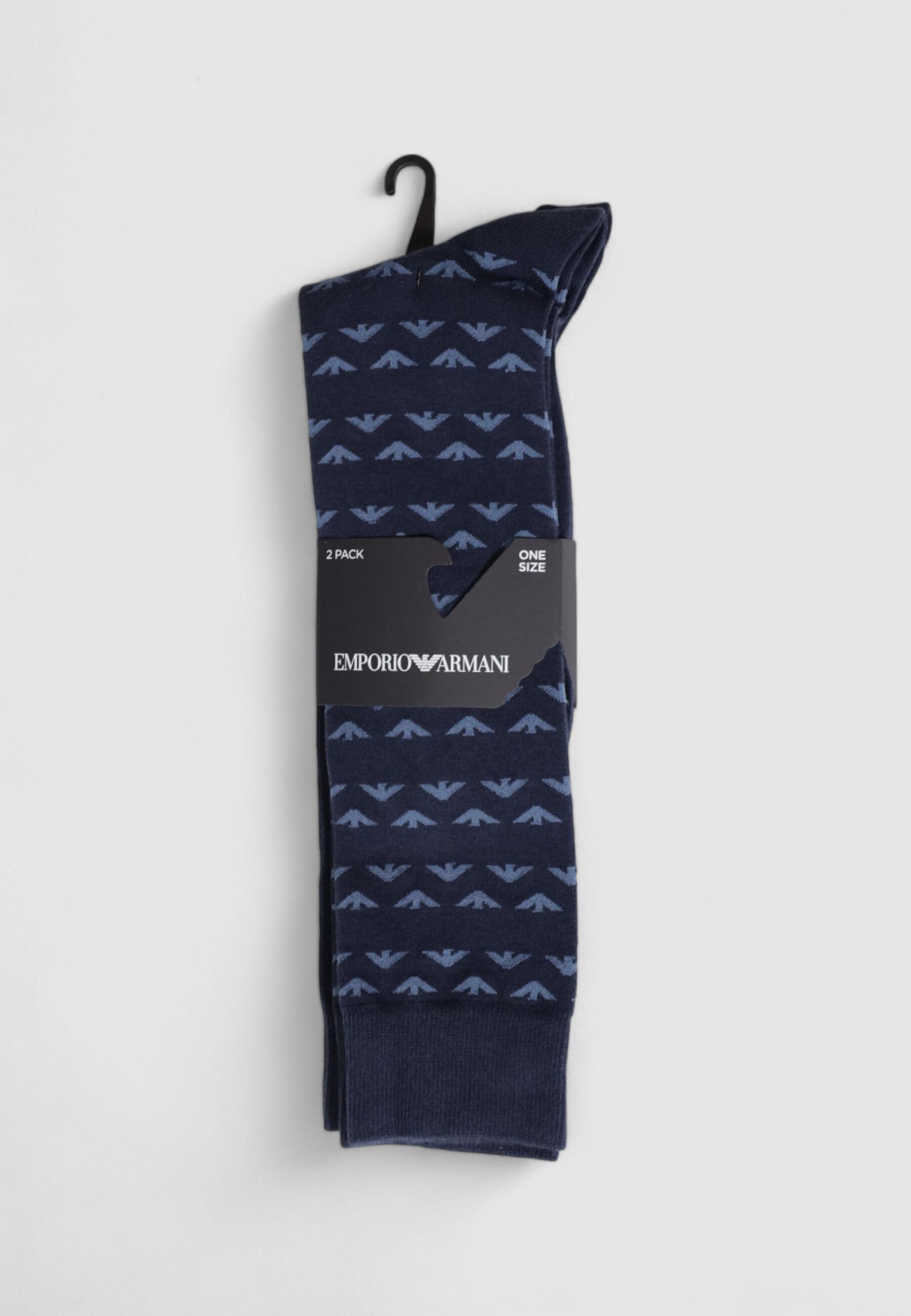 EMPORIO ARMANI CONNECTED Calzini Uomo 2 PACK Blu
