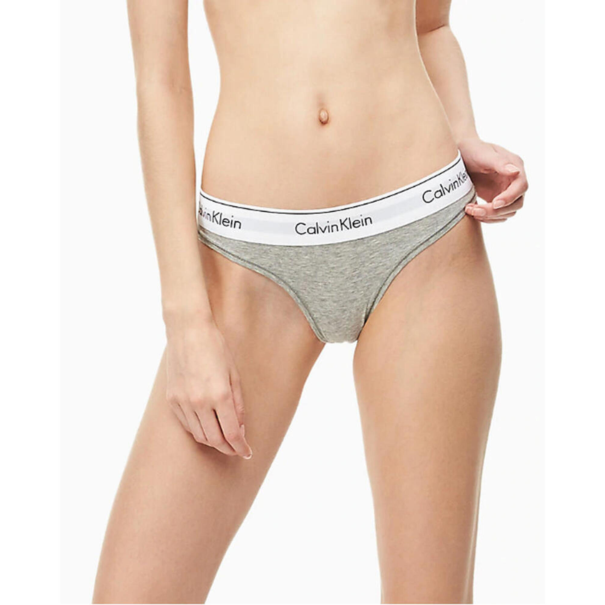 Calvin Klein - Slip Thong  Femme Gris - Slip - Gris - 40 M - Decathlon