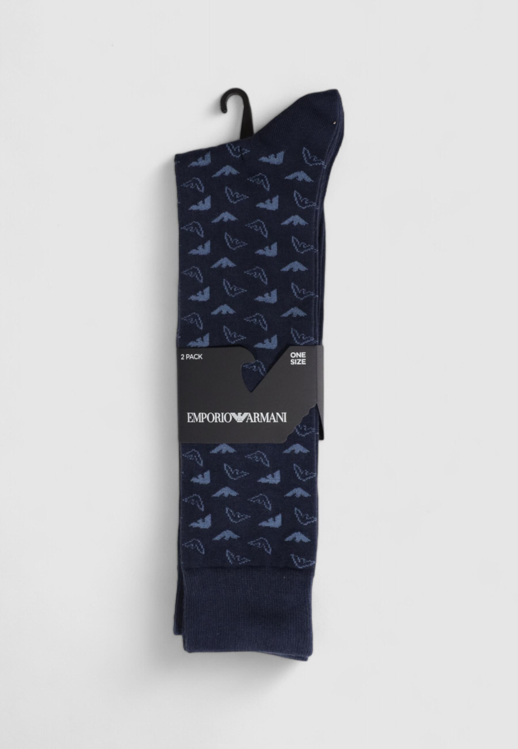 EMPORIO ARMANI CONNECTED Calzini Uomo 2 PACK Blu