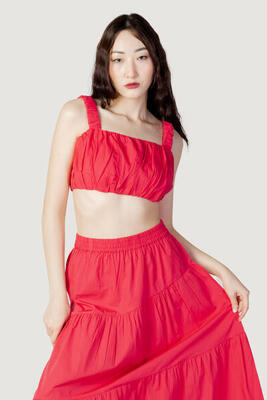 Bandeau top onlpaige sl croped wvn dames rood