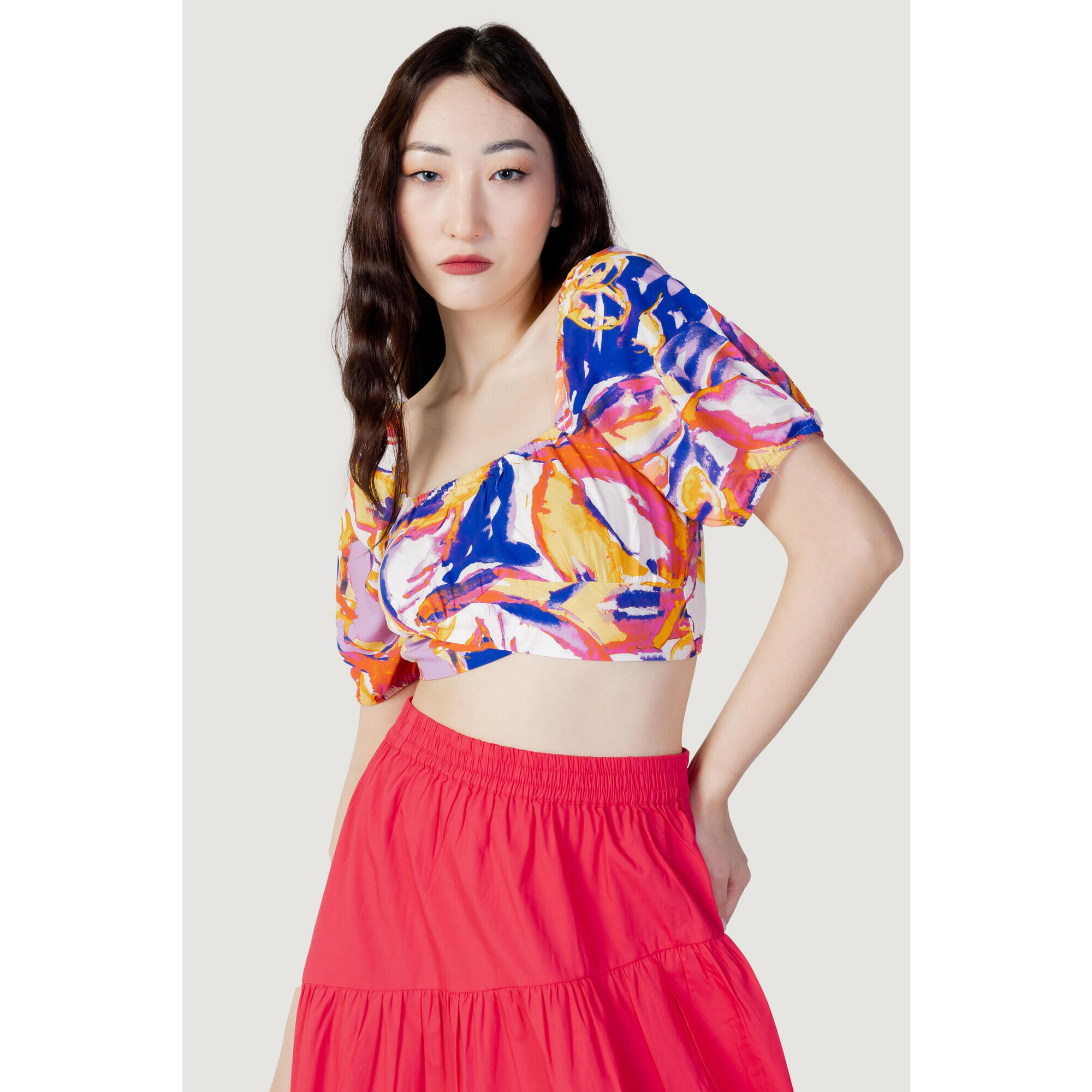 Only - Bandeau Poitrine Onlnova Life S/s Georgia Aop Ptm Femme Jaune - Brassière - Jaune - 40 M - Decathlon