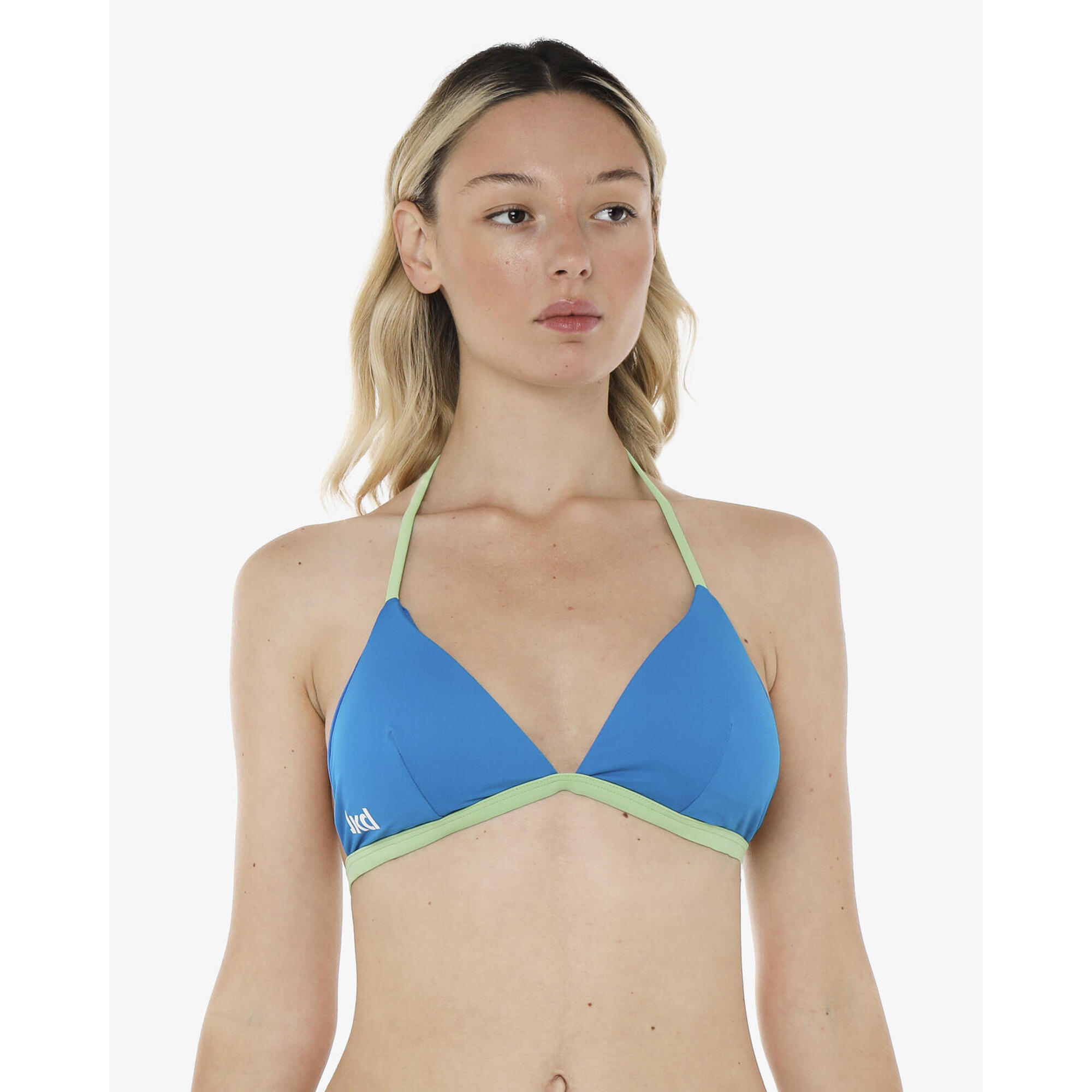 Jaked - Haut De Maillot De Bain Femme Turquoise Et Vert Pomme En Matière Synthétique - Brassière De Bain - Bleu - 40 M - Decathlon