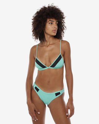 top per costume da bagno viola da donna in mat. sintetico da nuoto