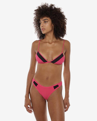 top per costume da bagno viola da donna in mat. sintetico da nuoto