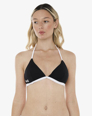 Dames badpak in synthetisch materiaal in wit en turquoise, geschikt om te zwemme