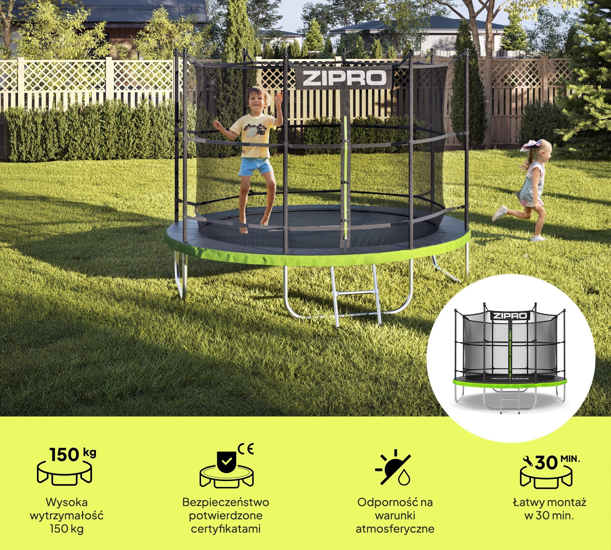 Refurbished -Jump Pro 8FT 252 cm mit Internes Sicherheitsnetz- In gutem Zustand 2/7