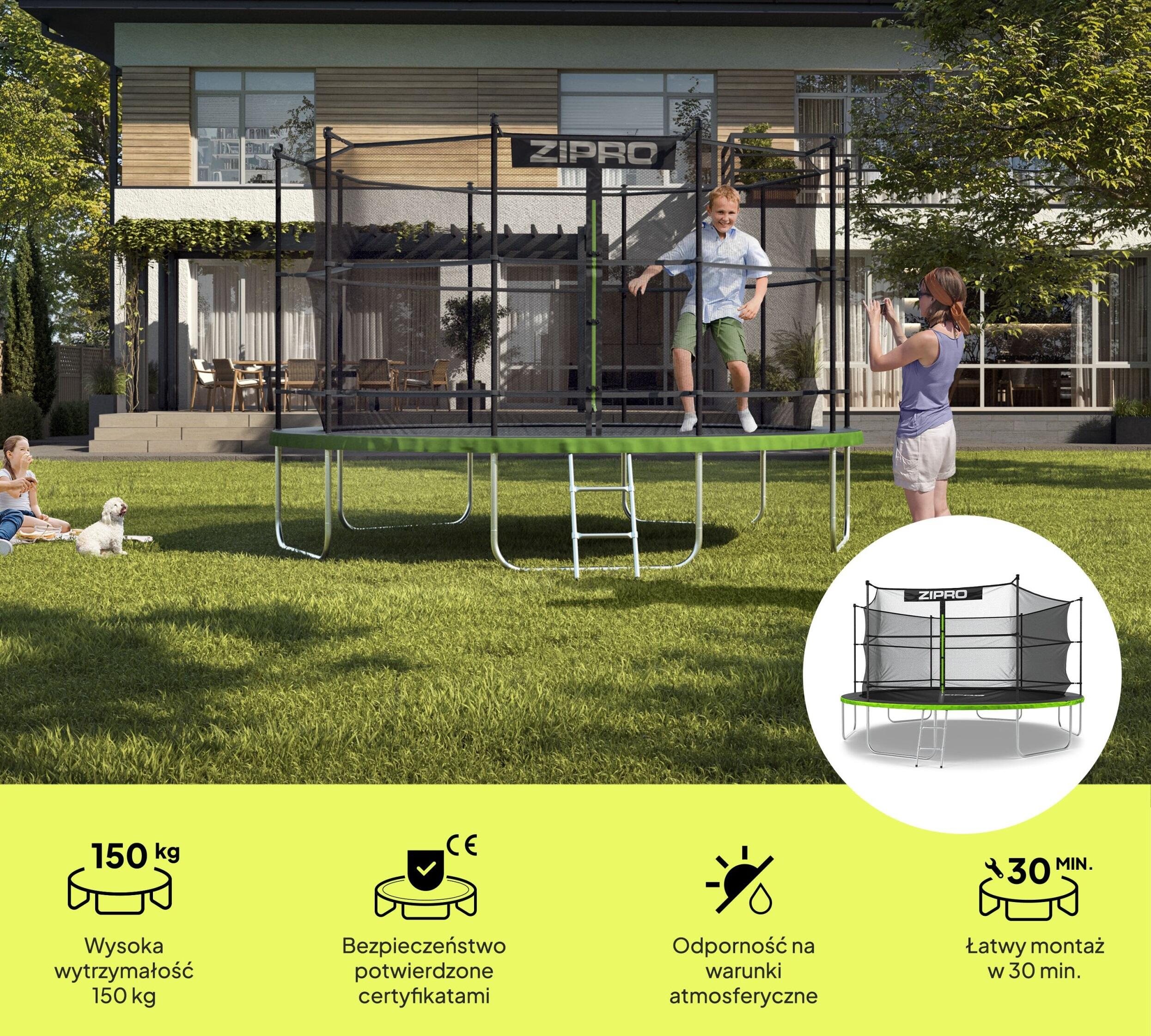 Refurbished -Jump Pro 14FT 435 cm mit Internes Sicherheitsnetz- In gutem Zustand 2/7