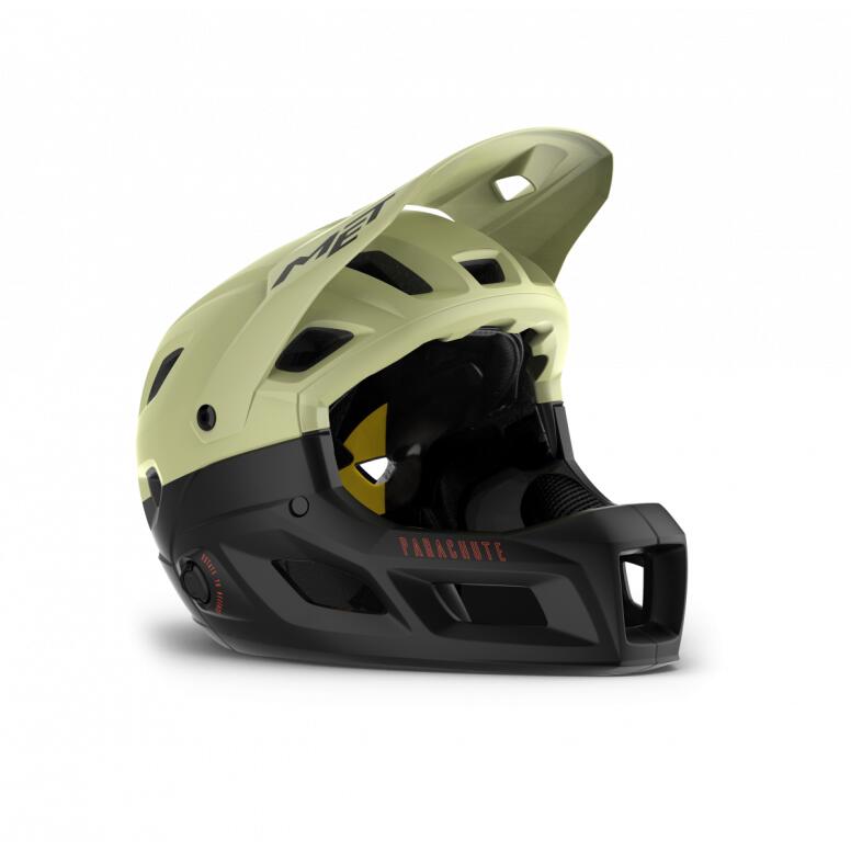 Casque avec Mentonnière Amovible Met Parachute MCR Mips Vert/Noir 4/6