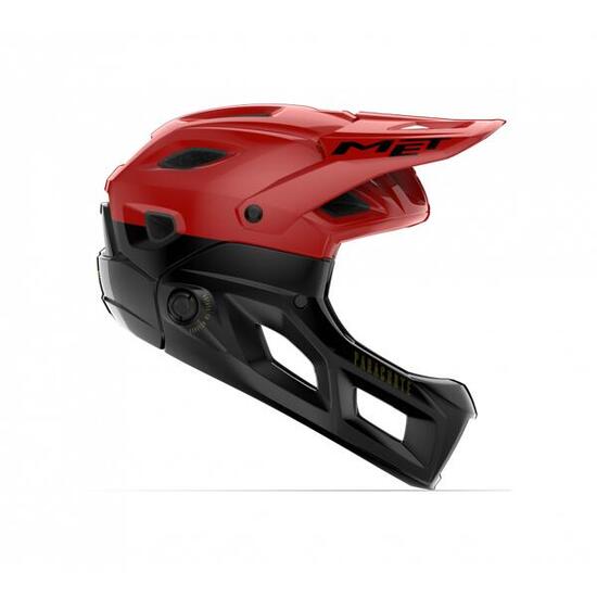 Helm mit abnehmbarem Kinnschutz Met Parachute MCR Mips Rot/Schwarz